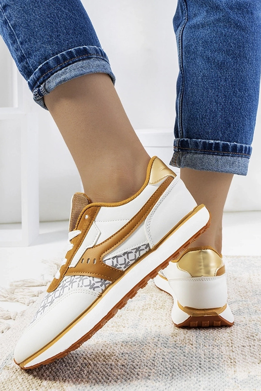 Dámske biele a hnedé tenisky Chiara