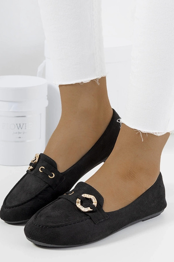 Čierne dámske mokasíny Leila