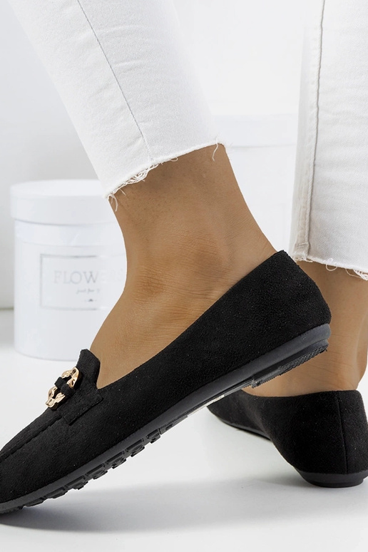 Čierne dámske mokasíny Leila