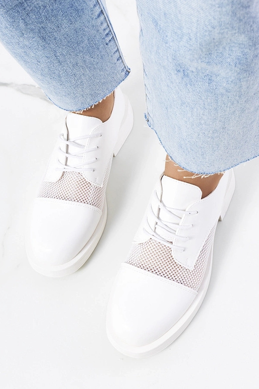 Biele dámske poltopánky, „Huard"