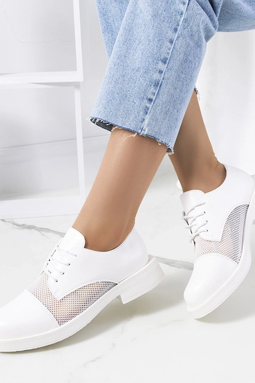 Biele dámske poltopánky, „Huard"