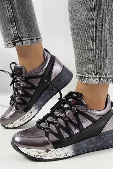 Metalické tenisky Ballard Grey 2