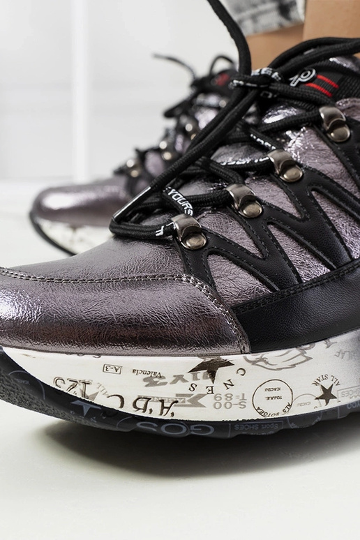 Metalické tenisky Ballard Grey