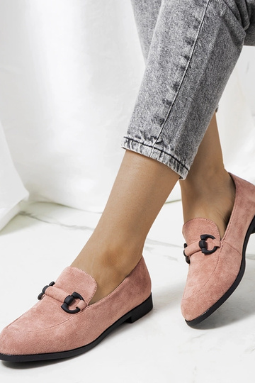 Ružové kožené poltopánky...