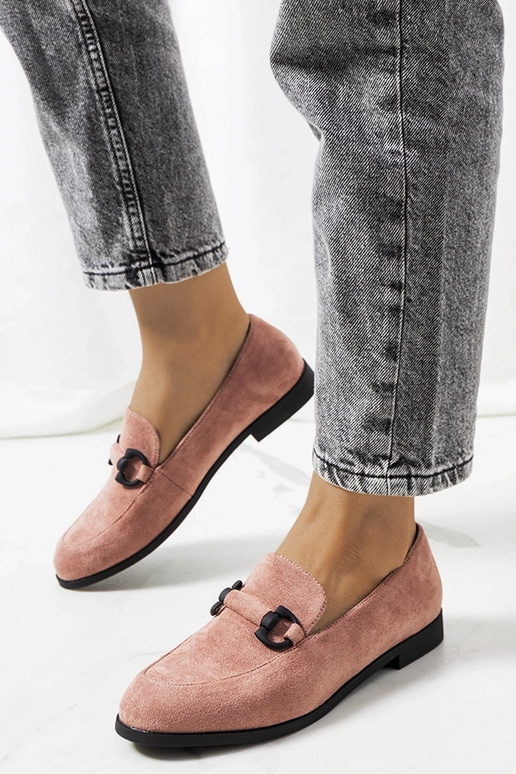 Ružové kožené poltopánky Talisa