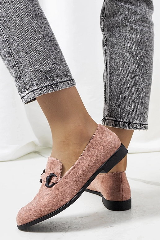 Ružové kožené poltopánky Talisa