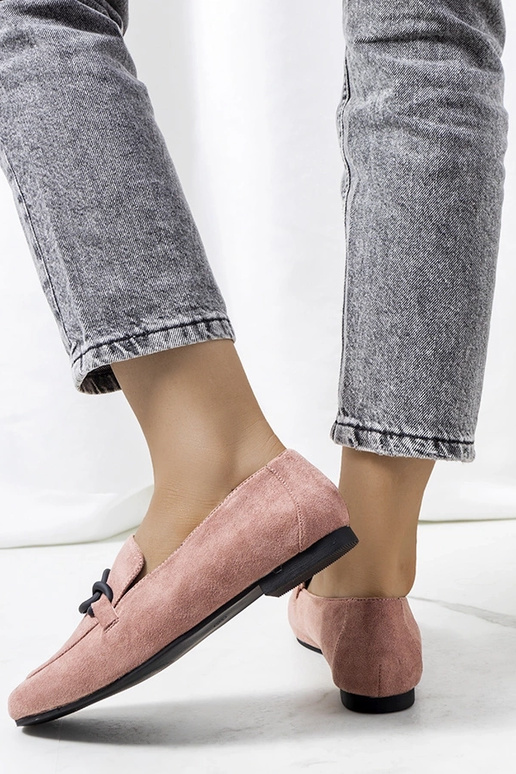 Ružové kožené poltopánky Dante