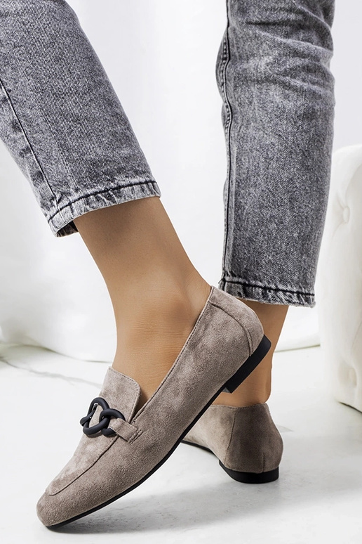 Sivé kožené poltopánky, „Dante"