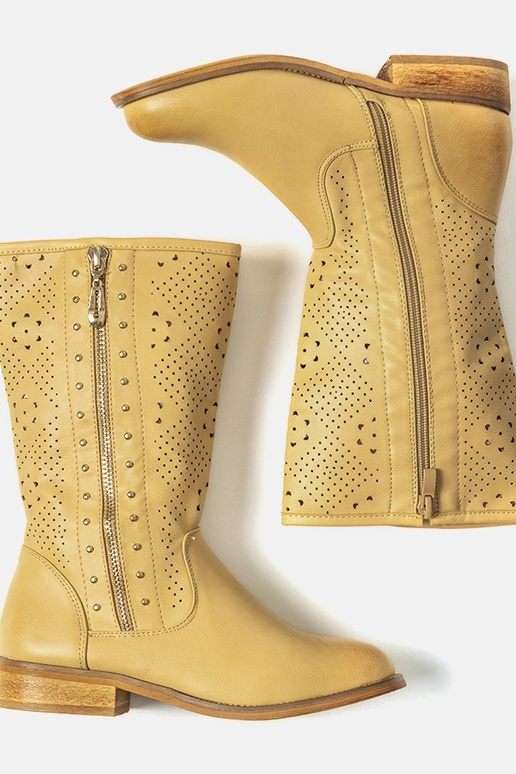 Detské čižmy Zaina Béžové