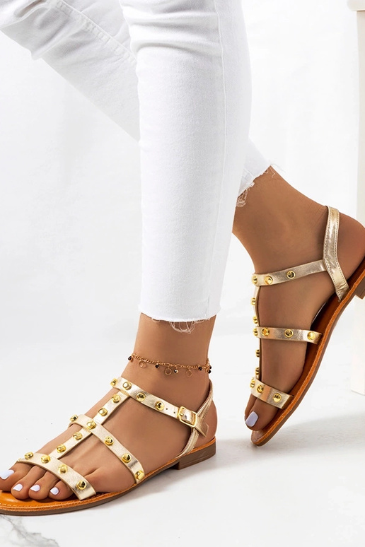 Zlaté metalické sandále, „Somerset" Zlaté metalické sandále, „Somerset"