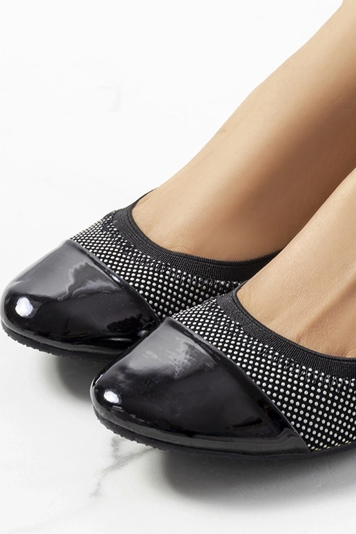 Čierne bodkované balerínky Jonna