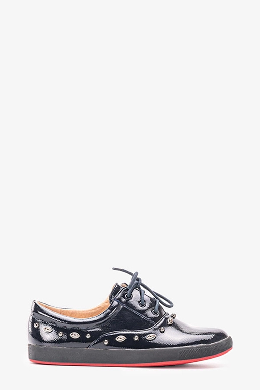 Mikaela Navy Blue Lakované detské...