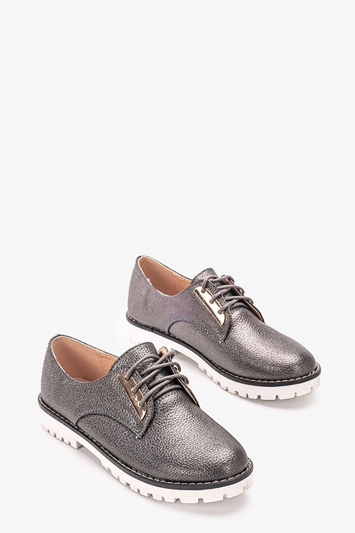 Čierne lesklé detské topánky Runa