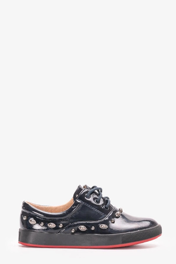 Tmavomodré lakované detské...