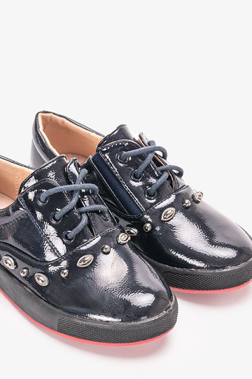 Tmavomodré lakované detské... 2