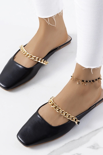 Čierne elegantné šľapky,...