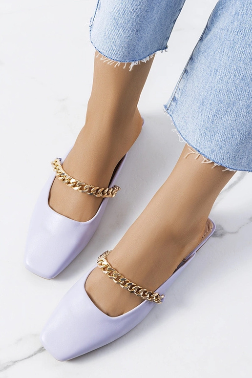 Fialové elegantné šľapky Baras Fialové elegantné šľapky Baras