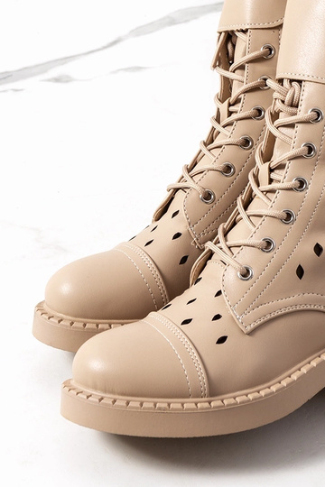 Béžové prelamované členkové... 2