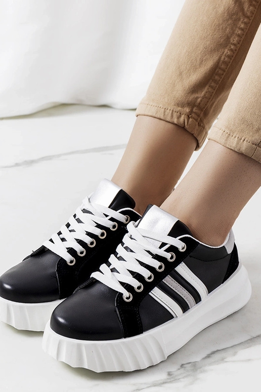 Čierne tenisky na platforme Prinsep