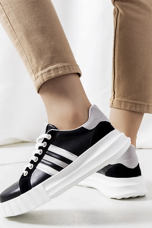 Čierne tenisky na platforme Prinsep