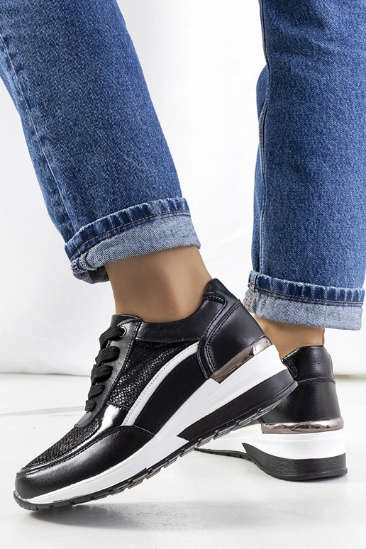 Čierne kožené tenisky Veloso