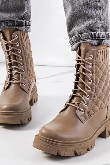 Hnedé členkové čižmy s... 2