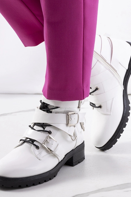 Biele členkové čižmy Donsa