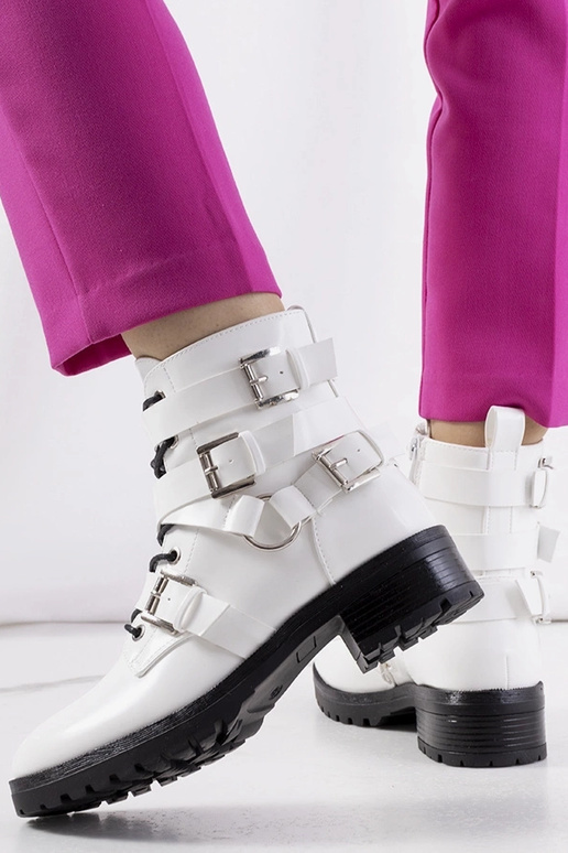 Biele členkové čižmy Donsa