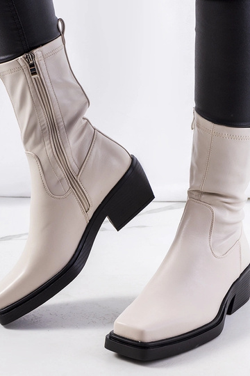 Béžové členkové čižmy na... 2