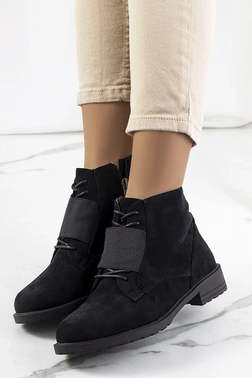 Čierne členkové čižmy Manoella 2