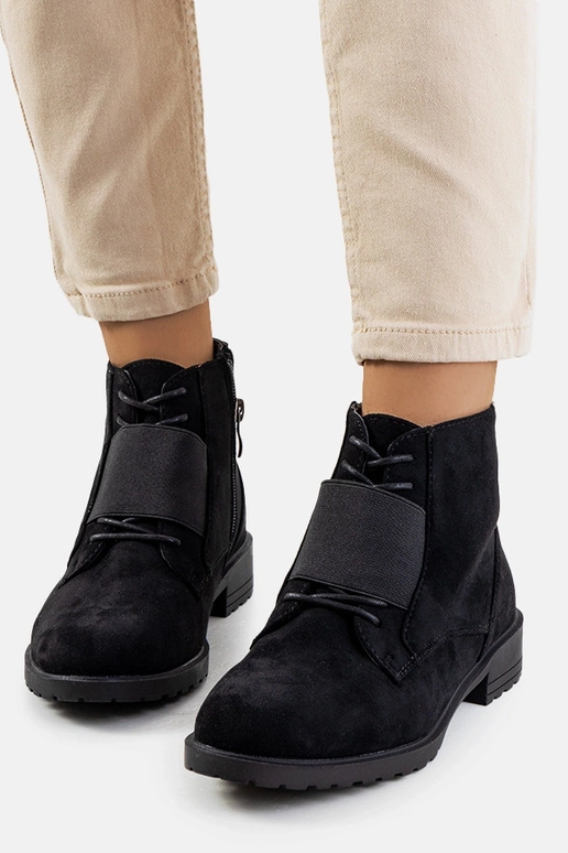 Čierne členkové čižmy Manoella