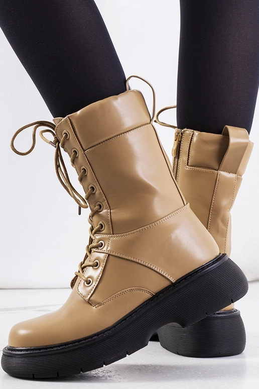 Hnedé zateplené členkové čižmy Sobrin