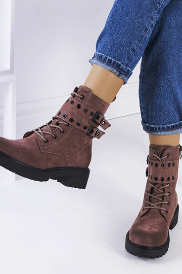 Hnedé turistické topánky,... 2