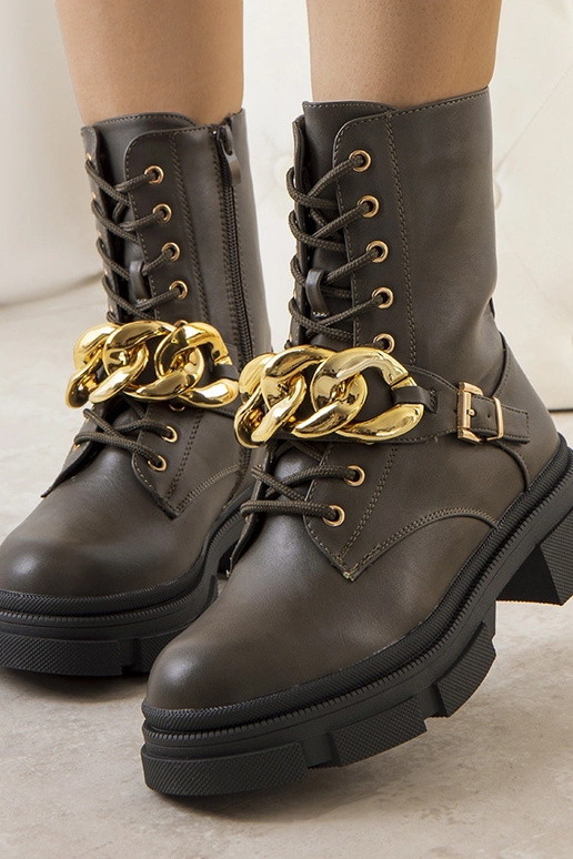 Zelené retiazkové turistické topánky...