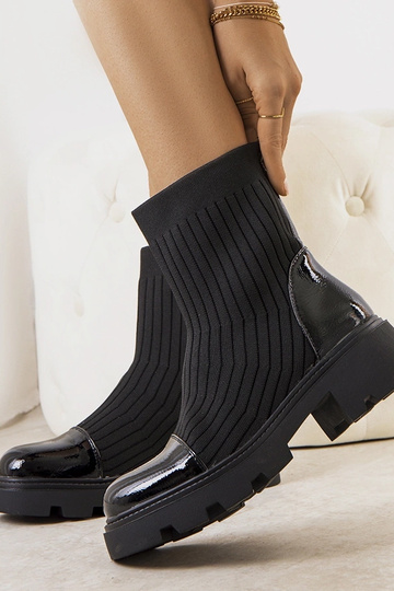 Čierne členkové čižmy s... 2