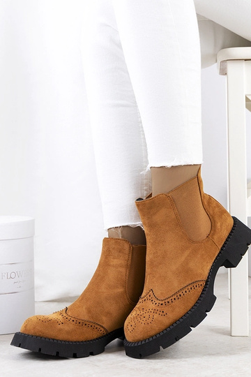 Hnedé čižmy na masívnej... 2