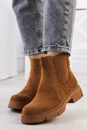 Hnedé dámske členkové čižmy...