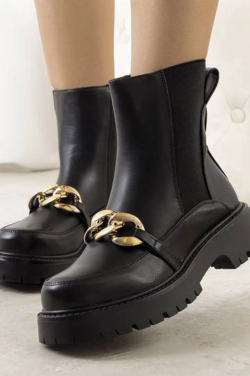 Čierne členkové čižmy s...