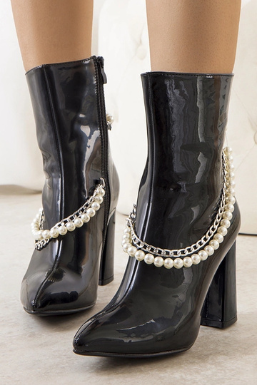 Čierne lakované členkové... 2