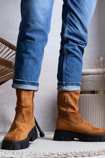 Hnedé čižmy na platforme Conco