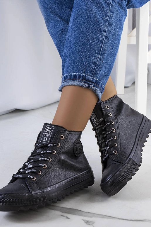 Čierne zateplené tenisky Big Star...