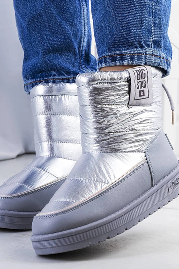 Strieborné zimné topánky,...