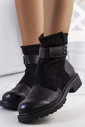 Čierne členkové čižmy s...