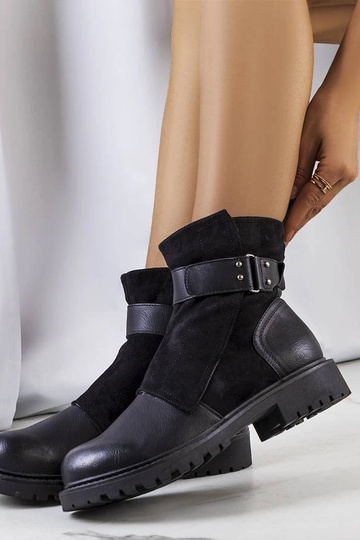 Čierne členkové čižmy s... 2