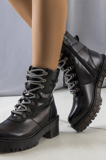 Čierne členkové čižmy s...