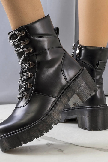 Čierne členkové čižmy s... 2