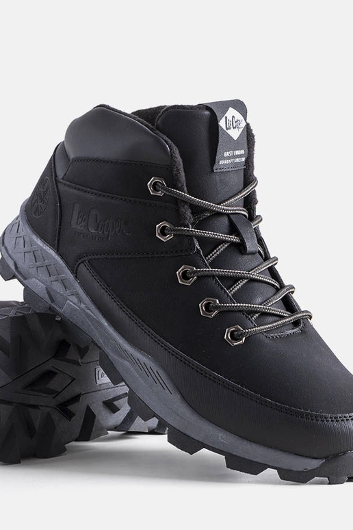 Čierne zimné turistické topánky,...