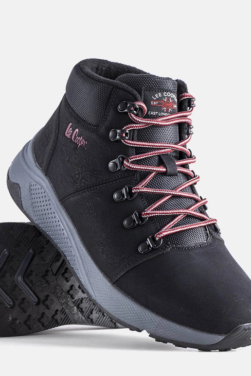 Čierne zimné turistické topánky,...