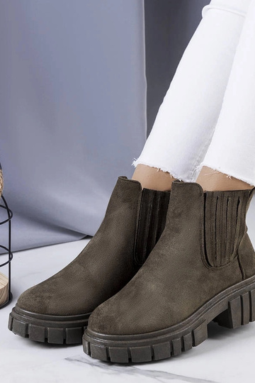 Zelené zateplené čižmy Leiva 2