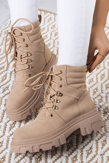 Béžové členkové čižmy s... 2